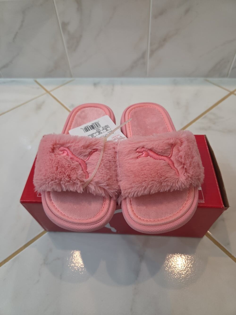 Puma Cool Cat Faux Fur Slide Sandal Toddler Sz 11C NEW